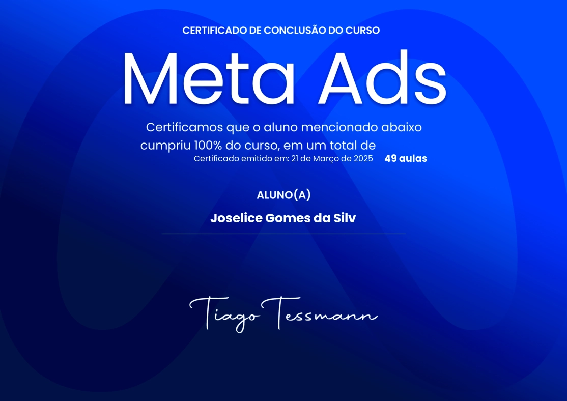 certificado META ADS